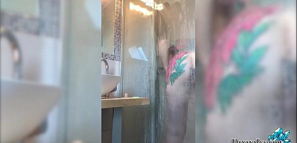  Big Booty Girl Masturbate in Shower - Hot Solo